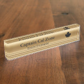 Thin Blue Line Canadian Ahornleaf Namplate Namensplakette (Seite)