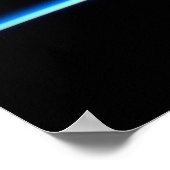 Thin Blue Line Canvas Print Poster (Ecke)