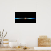 Thin Blue Line Canvas Print Poster (Küche)