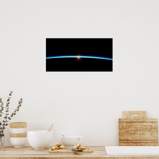 Thin Blue Line Canvas Print Poster (Küche)
