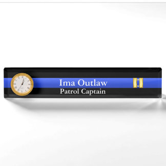 Thin Blue Line - Captain Bars Rank Namensplakette