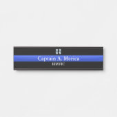 Thin Blue Line - Captain Bars Rank Türschild (Vorderseite )