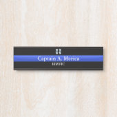Thin Blue Line - Captain Bars Rank Türschild (Vorderseite )