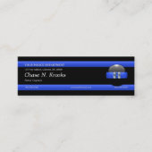 Thin Blue Line Captain Custom Business Card Mini Visitenkarte (Vorderseite)