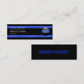 Thin Blue Line Captain Custom Business Card Mini Visitenkarte (Vorne/Hinten)