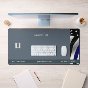 Thin Blue Line Captain Rank Schreibtischunterlage