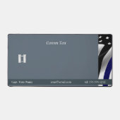 Thin Blue Line Captain Rank Schreibtischunterlage (Vorderseite)