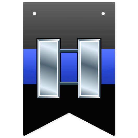 Thin Blue Line Captain Werbeaktion Wimpelkette (Dritte Fahne)