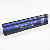 Thin Blue Line - Chaplain Abzeichen Namensplakette