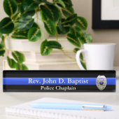 Thin Blue Line - Chaplain Abzeichen Namensplakette