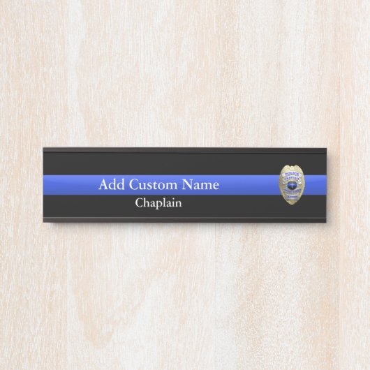 Thin Blue Line Chaplain Abzeichen Türschild (Vorderseite )
