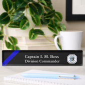 Thin Blue Line - Chicago PD Patch Desk Name Plate Namensplakette