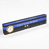 Thin Blue Line - Chief 2 Stars Rank Namensplakette