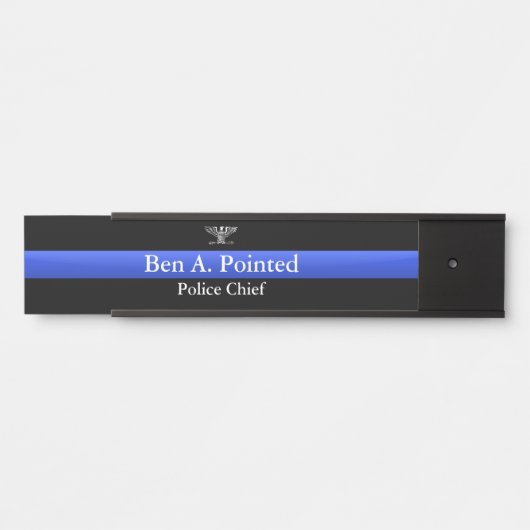 Thin Blue Line - Chief Full Bird Eagle Rank Türschild (Vorderseite )