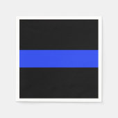 Thin Blue Line Cocktail Papier Napkin Serviette (Vorderseite)