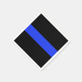 Thin Blue Line Cocktail Papier Napkin Serviette (Ecke)