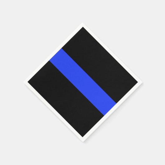 Thin Blue Line Cocktail Papier Napkin Serviette (Ecke)