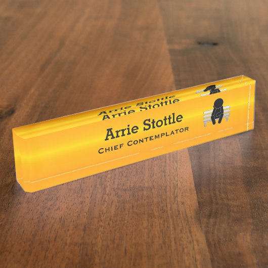 Thin Blue Line - Contemplator Namensplakette (Seite)