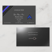 Thin Blue Line Corporate Business Card Visitenkarte (Vorne/Hinten)