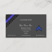 Thin Blue Line Corporate Business Card Visitenkarte (Vorderseite)