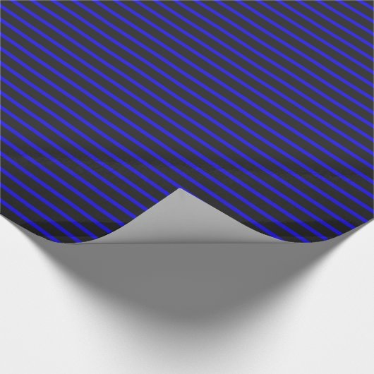 Thin Blue Line Crisp Wrapping Paper Geschenkpapier (Ecke)