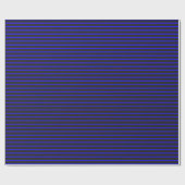 Thin Blue Line Crisp Wrapping Paper Geschenkpapier (Flach)