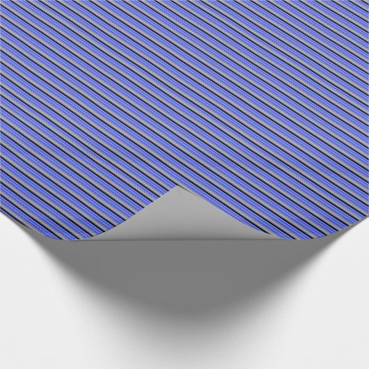 Thin Blue Line Crisp Wrapping Paper Geschenkpapier (Ecke)