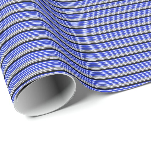 Thin Blue Line Crisp Wrapping Paper Geschenkpapier (Rolleneckpunkt)