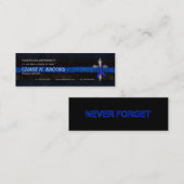 Thin Blue Line Cross und Polizeidirektor Ribbon Mini Visitenkarte (Vorne/Hinten)