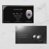 Thin Blue Line Custom Captain Business Card Visitenkarte (Vorne/Hinten)