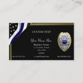 Thin Blue Line Custom Captain Business Card Visitenkarte (Vorderseite)
