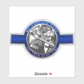 Thin Blue Line Custom Cut Aufkleber (Blatt)