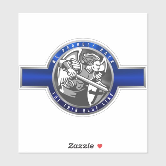 Thin Blue Line Custom Cut Aufkleber (Blatt)