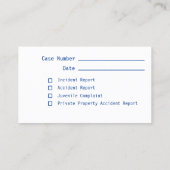 Thin Blue Line Custom Flag and Badge Visitenkarte (Rückseite)