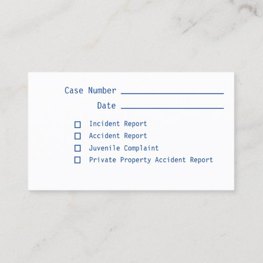 Thin Blue Line Custom Flag and Badge Visitenkarte (Rückseite)