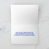 Thin Blue Line Custom Greeting Karte (Innenseite)