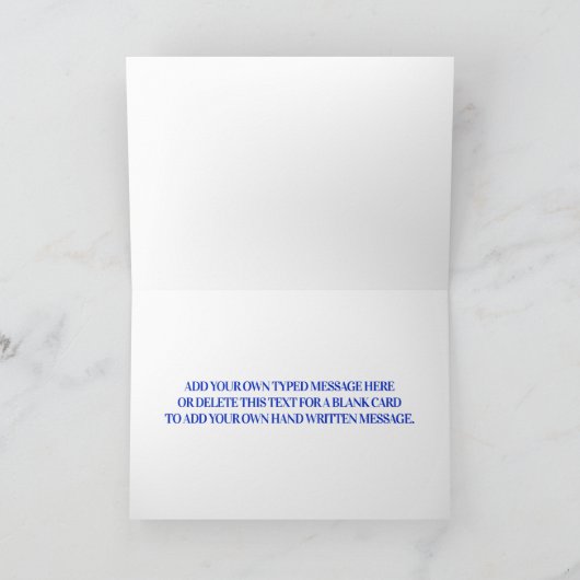 Thin Blue Line Custom Greeting Karte (Innenseite)