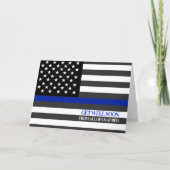 Thin Blue Line Custom Greeting Karte (Vorderseite)