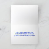 Thin Blue Line Custom Greeting Karte (Innenseite)