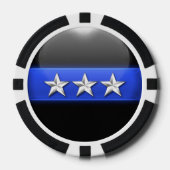 Thin Blue Line Custom Pokerchips (Vorderseite)