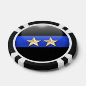 Thin Blue Line Custom Pokerchips (Einzeln)