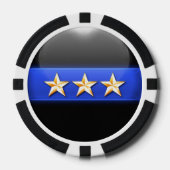 Thin Blue Line Custom Pokerchips (Vorderseite)