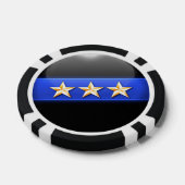 Thin Blue Line Custom Pokerchips (Einzeln)
