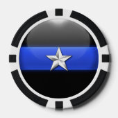 Thin Blue Line Custom Pokerchips (Vorderseite)