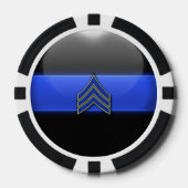 Thin Blue Line Custom Pokerchips (Vorderseite)