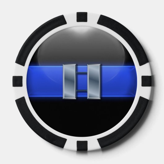 Thin Blue Line Custom Pokerchips (Vorderseite)