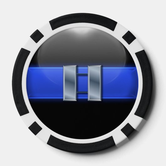 Thin Blue Line Custom Pokerchips (Rückseite)