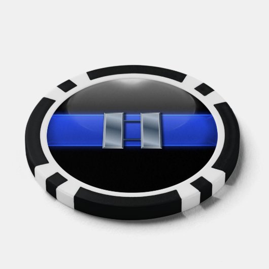 Thin Blue Line Custom Pokerchips (Einzeln)