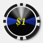 Thin Blue Line Custom Pokerchips (Vorderseite)