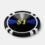 Thin Blue Line Custom Pokerchips (Einzeln)